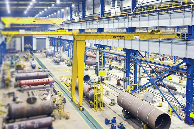 Struktur semi gantry crane