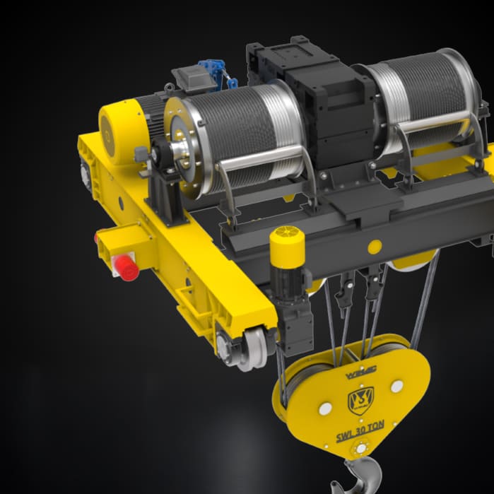 Wire rope hoist putar - Hoist rotasi 360 derajat Turki